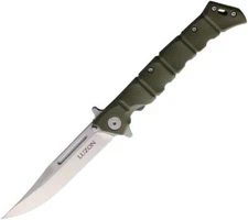 Cold Steel Medium Luzon Folding Knife 4" 8Cr13MoV Steel Blade Green GFN Handle