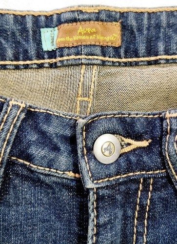 Wrangler Aura Denim Bootcut Blue Jeans Size 8P/SHT 29'' x 30" - Picture 6 of 8