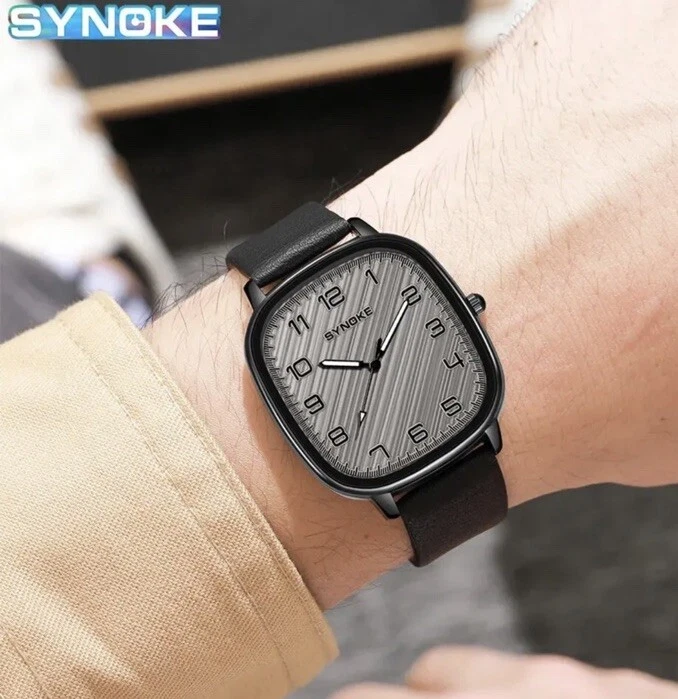 ✅ Swiss Mens Slim Sport Watch Wrist Military Analog Army Quartz Leather Strap UK - Image 3 of 4