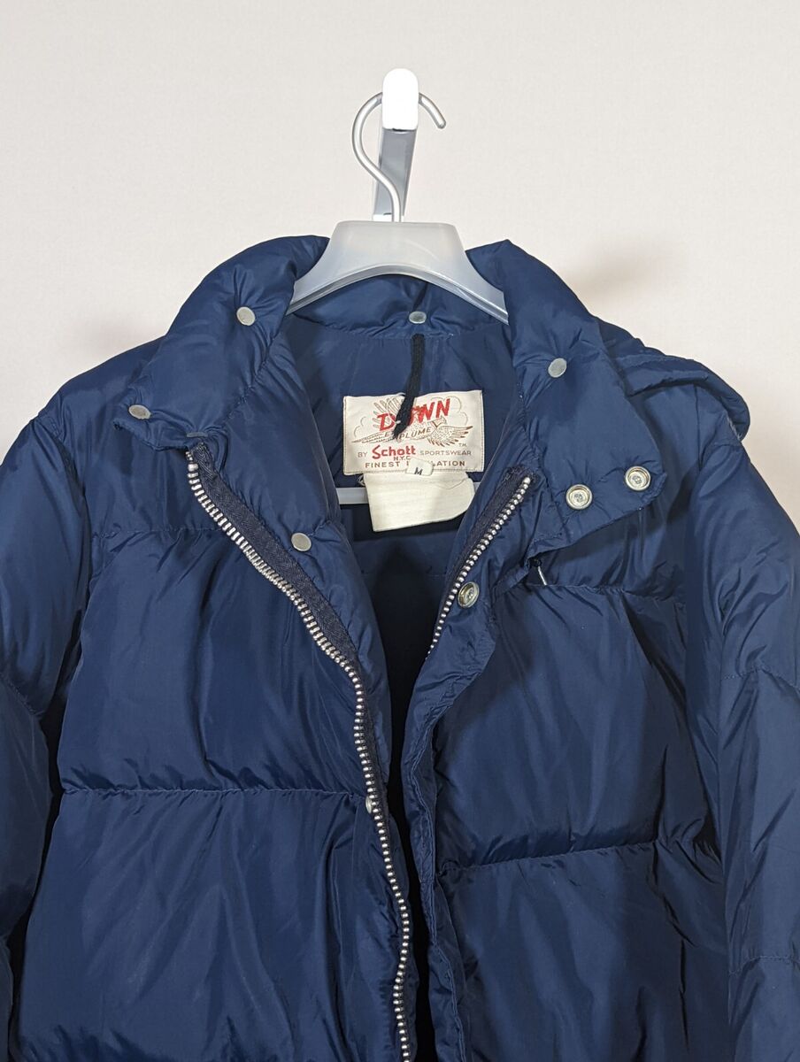 Schott Vintage 70s Minimalist Blue Puffer Down Et Plume NYC Schott Vintage 70s Minimalist Blue Puffer Down Et Plume NYC