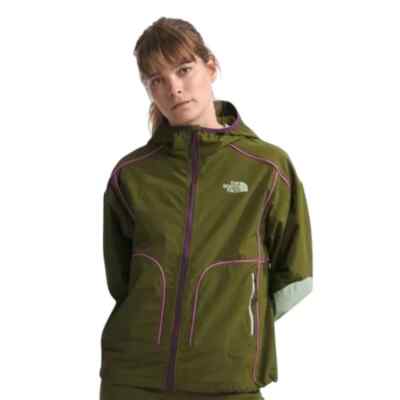 NWT The North Face Trailwear Wind Whistle Jacket Forest Olive  Violet Crocus XL