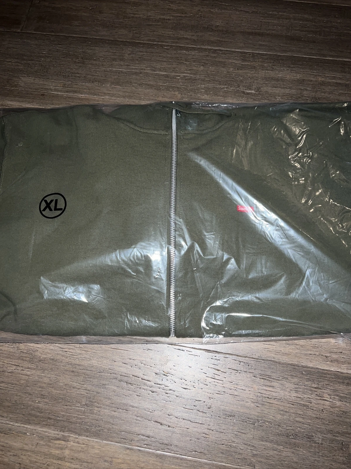 Sweat à capuche zippé Supreme Small Box Facemask vert olive foncé FW21 XL
