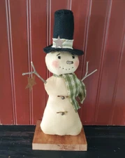 Primitive Christmas  Standup snowman doll, Christmas doll, Christmas snowman
