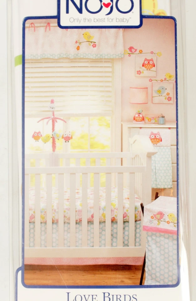 Love Birds Nursery Decals Pink Owls by NoJo Removeable New - Image 2 of 4