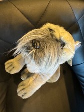 Russ Berrie Grey Schnauzer Dog with Plush Stuffed Animal 12" - New Condition