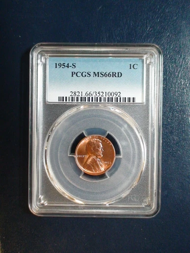1954 S LINCOLN WHEAT CENT PCGS MS66 RED GEM 1C Coin PRICED TO SELL NOW!
