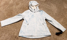 Reebok Light Blue Hooded Tie Dye Hooded Jacket Women's Size Large