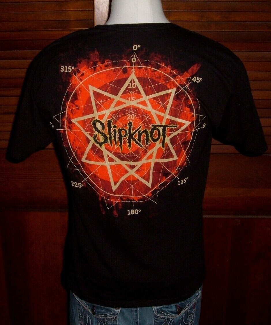 Slipknot Seven 2010 T Shirt 2-sided Rare Cradle of Filth New