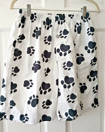 Clonhadas Kolumbianischer Pyjama Pfotenabdrücke Kurzarm Shirt & Schlafboxershorts Herren L - Bild 5 von 8