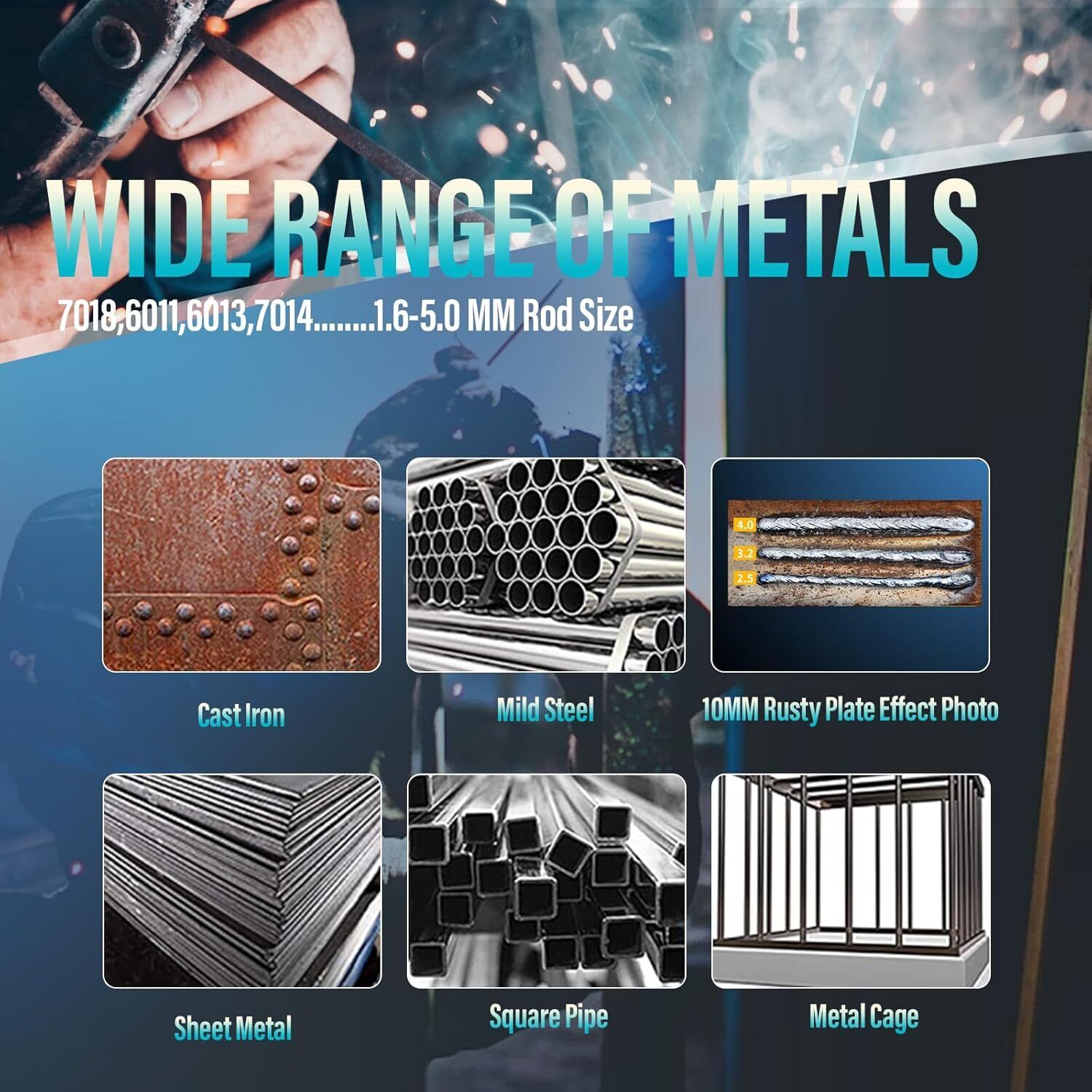 Maquina De Soldar 110V Portatil 200 Amp Soldadura Para Aluminio Metal y Cobre US