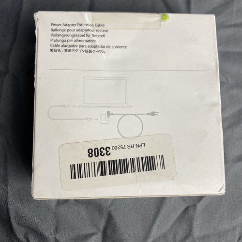 Apple MK122LL/A Power Adapter Extension Cable Genuine OEM NEW Factory Sealed Box - Picture 2 of 2