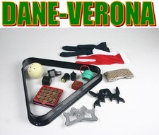 SET COMPLETO ACCESSORI BILIARDO POOL - Kit 12 Pezzi