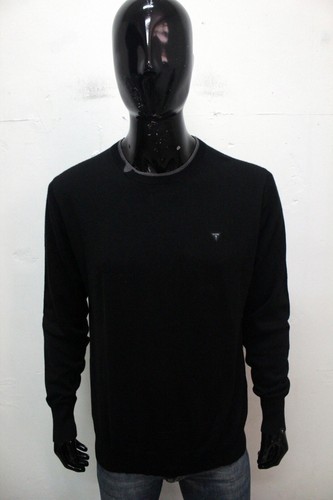 Guess Men's Sweater Size L Black Winter Pullover - 第 1/13 張圖片