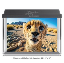 Funny Young Cheetah Cute Polyester Fish Tank Glass Backdrop Aquarium Background