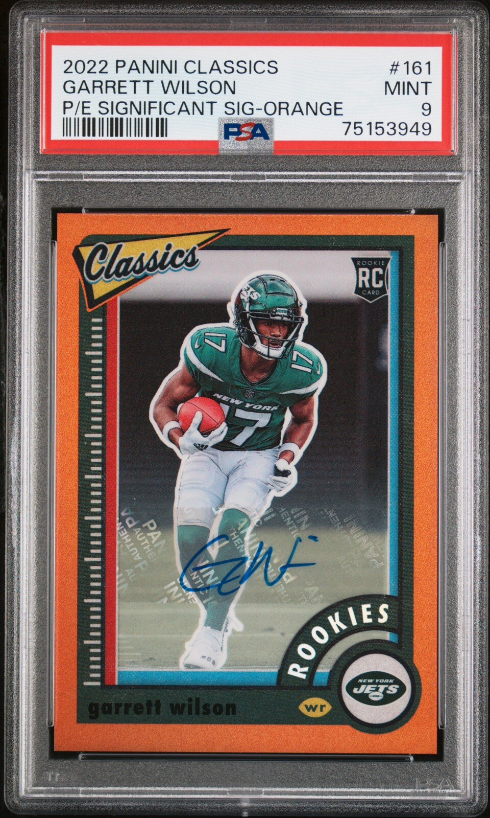 Garrett Wilson Panini Classics Classic Beginnings #CB10 Orange