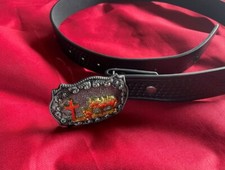 Belt /fine mens western belt and three buckles