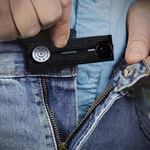 10PCS Adjustable Pants Waist Extender Elastic Button Extender Extension Buckles - Picture 3 of 24