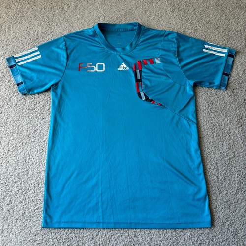 Adidas Shirt Boys Extra Large Blue Athletic Top Climacool Predator F50 Soccer - Picture 2 of 12