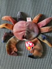 Ty Beanie Baby Claude the Crab DOB September 3, 1996 MWMT Old Store Stock Cute