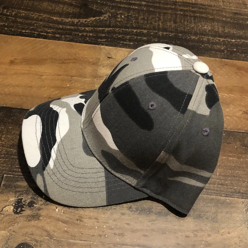 Gorra BLANCA Gorra de Béisbol Para Hombres Ajustada Grande Gris Negro Blanco Camuflada Tapas Ropa de Calle Foto 4 de 4
