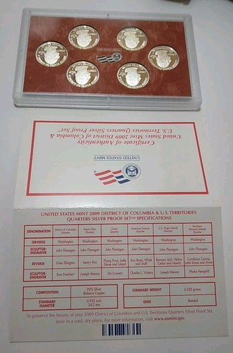 2009S District of Columbia & U.S. Territories Quarters Silver Proof Set & Promo - Picture 5 of 8