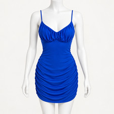 Royal Blue Mini Dress by Love J — Medium — New with Tags