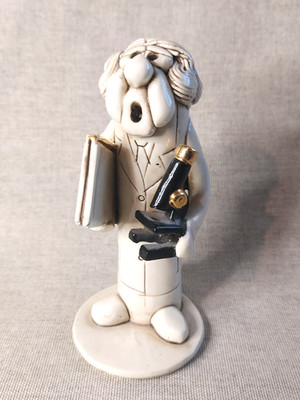 Vintage handgefertigte ''Lab Tech / Scientist'' Tonpfeife Figur *A