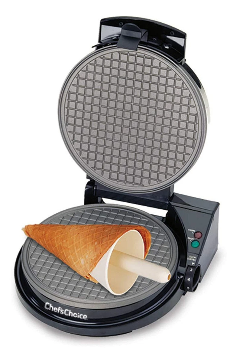 Preços baixos em Chef'sChoice Redondo Máquina de Waffle e Crepe