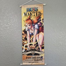 One Piece Nami Wanted Poster Fabric 27 x 10  ...