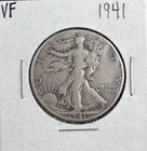 1941 Walking Liberty Half Dollar 50C 90% Silver Gorgeous Coin Strong Detail Eye