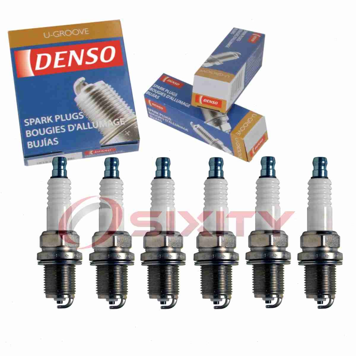 6 pc DENSO 3007 Standard U-Groove Spark Plugs for ZVP 121 086 S XS3923 wi