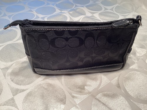 Vintage Coach 701-20 Handbag Black Leather & Canvas USED Made in Korea - Picture 2 of 14