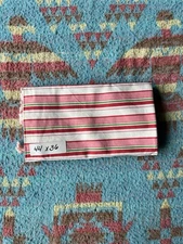 Lot 13- Vintage Flour Sack 1940s Pink Striped Pattern 44 X 36