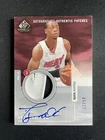2004 SP Game Used Dwyane Wade Autographed Authentic Patches /50 ON CARD AUTO