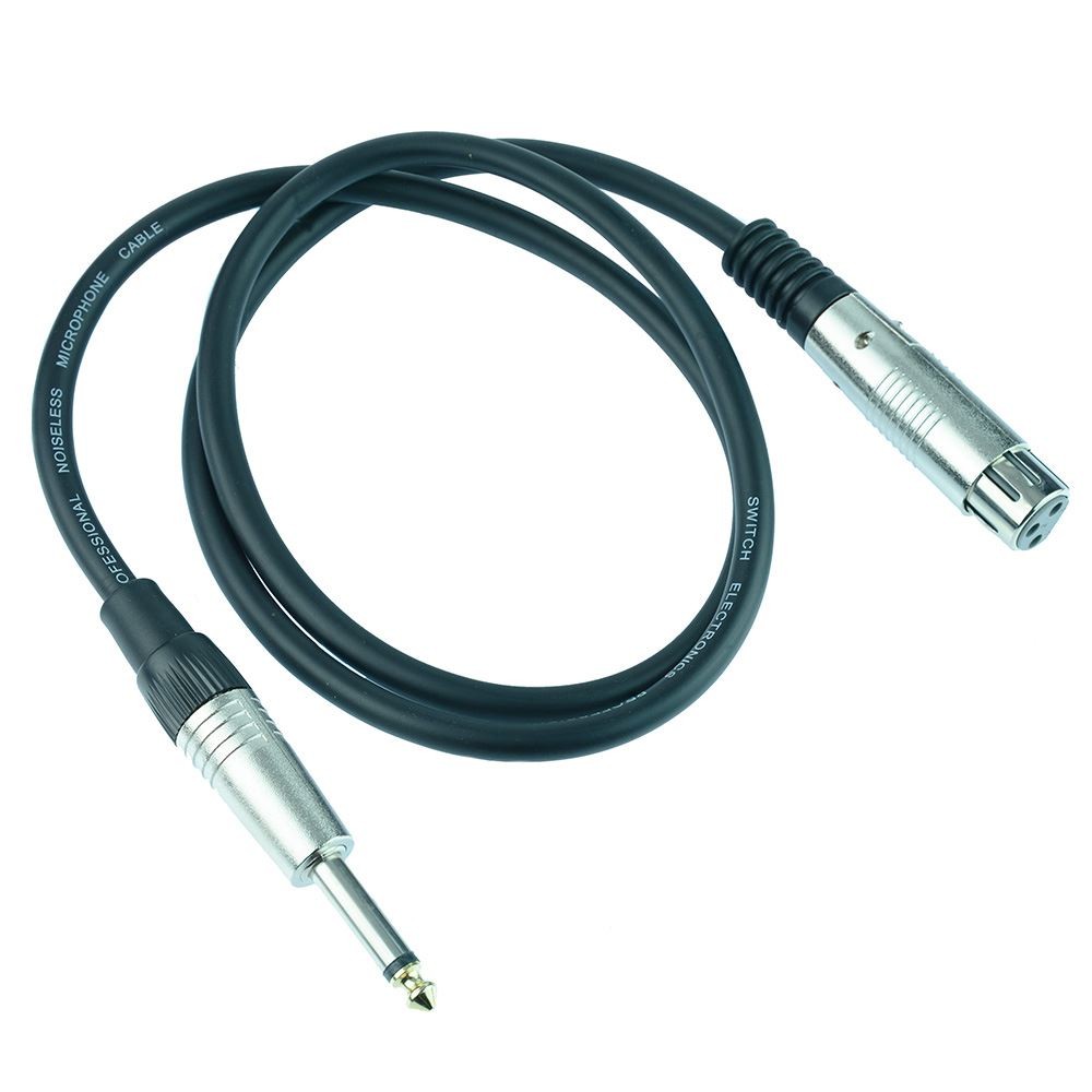 5m 6.35mm Mono Jack Plug to XLR Female Socket Audio Lead