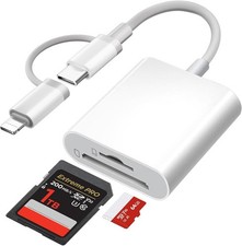 SD Kartenleser für iPhone Lighting USB-C Adapter für SD & Micro SD iPad MacBook