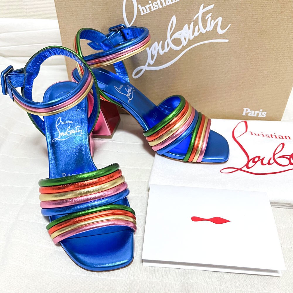 Wedge Louboutin Rainbow Sandals Christian Louboutin Multicolor