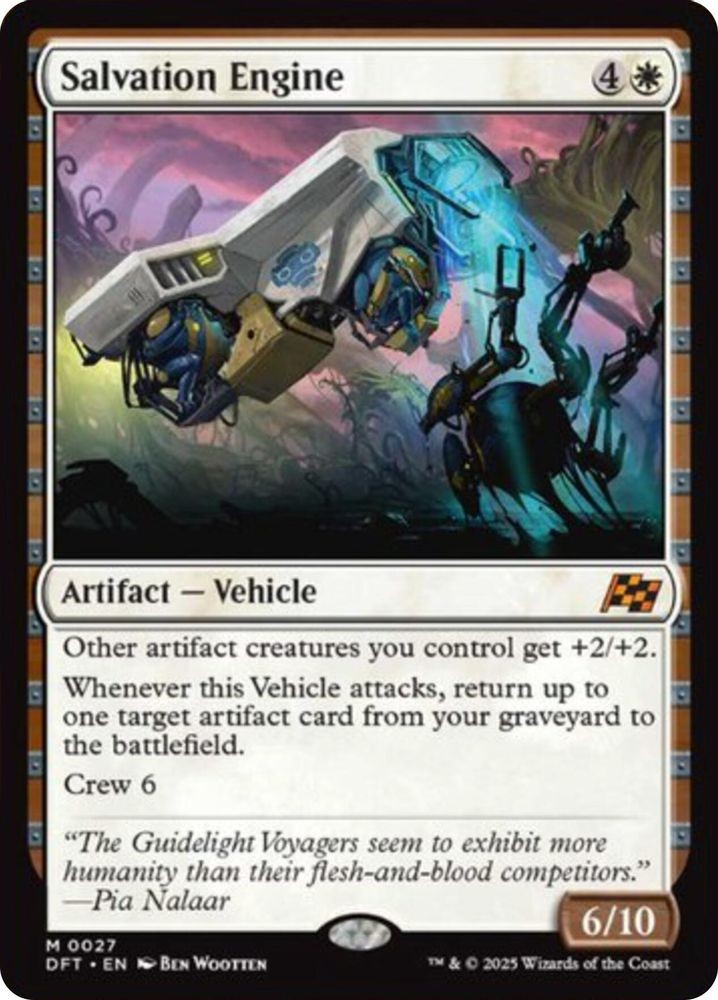 2025 Magic: The Gathering Aetherdrift Salvation Engine (#27, Foil, M, Near Mint)