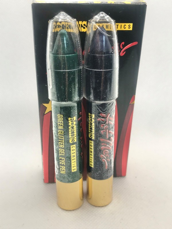 Rockin's Cosmetics Hot Mess Glitter Gel Pens Green and Blue ONLY. Lot of 2 New!