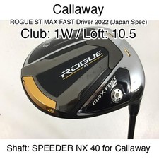 Callaway ROGUE ST MAX FAST Driver 2022 Japan Spec 1W Driver 10.5 SPEEDER NX 40