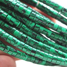 2x4mm High Quality Green Malachite Heishi Disc Spacer Beads for Jewelry Making