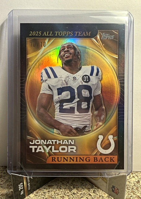 Topps 2025 All Topps Team Jonathan Taylor BOOKEND Insert 10/10 Colts