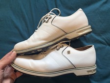 FootJoy DryJoys Premiere Golf Shoes Mens Size 9 White Leather Waterproof 53922