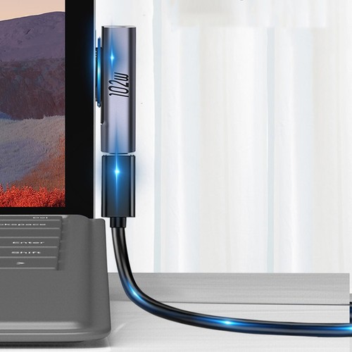 Adaptateur Chargeur Magnétique USB C Finition Gris Élégante Convient pour Un Utilisation Quotidienne - Photo 5/9