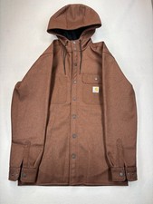 Carhartt Rain Defender Relaxed Fit Heavyweight Hooded Shirt Jacket Size 2XL