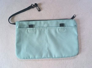 L.L.Bean Pencil Pen Soft Case Blue School Backpack Insert Clip 