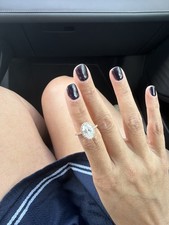 3.62 Ct Oval Cut Lab Grown Created Diamond Engagement Ring 14K 
