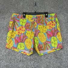 Chubbies "The Hooligans" Pineapple Swim Trunks Men's Size XXL 2XL Lined Pockets