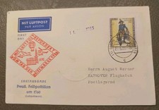 Berlin Mi.Nr 131 auf Brief FDC 1955 als Einzelfrankatur Luftpost  nach Hannover