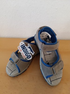 SANDALEN Gr. 30 grau blau KLETTVERSCHLUSS Indigo *** NEU
